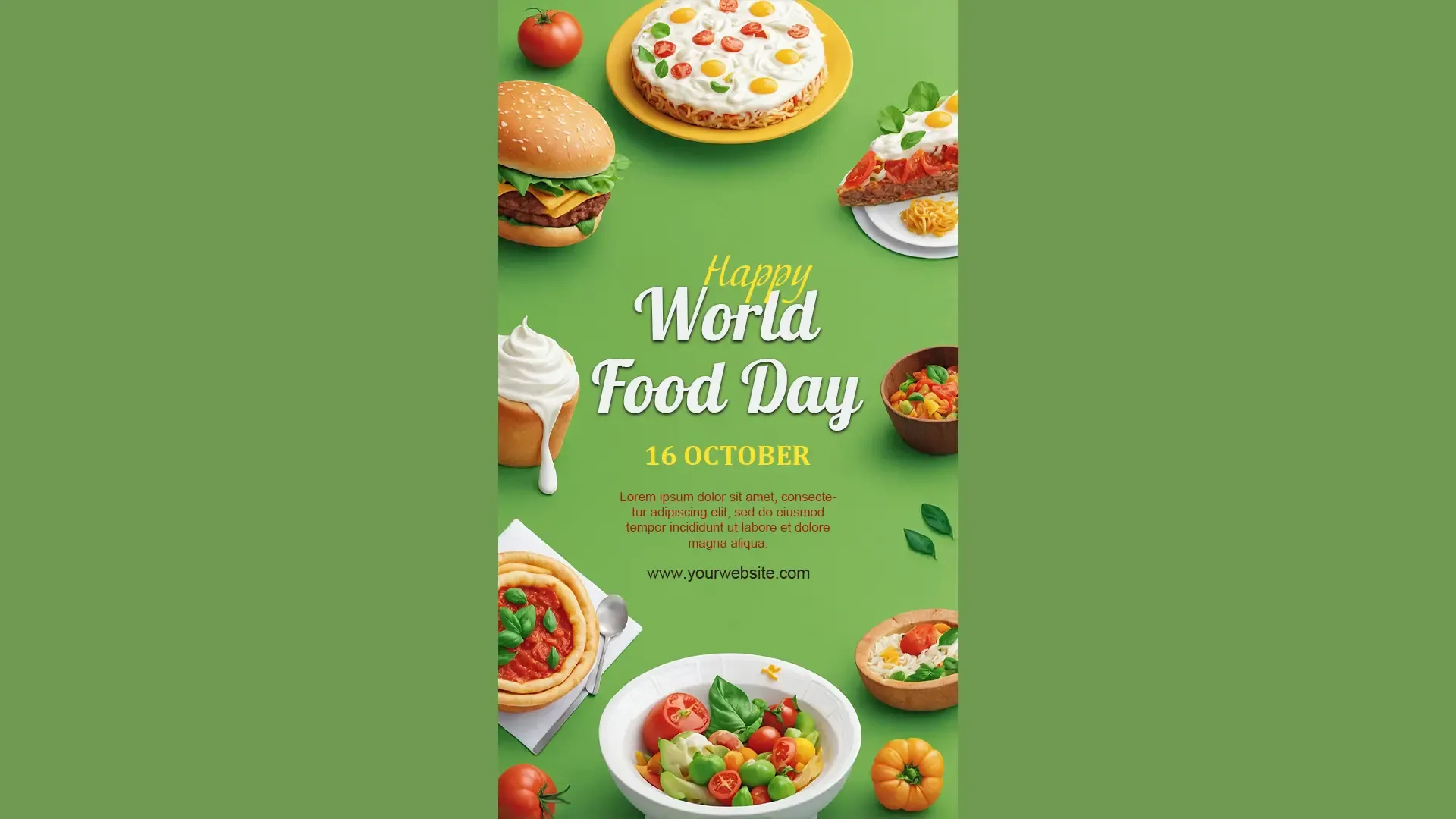 Happy World Food Day Instagram Story PSD